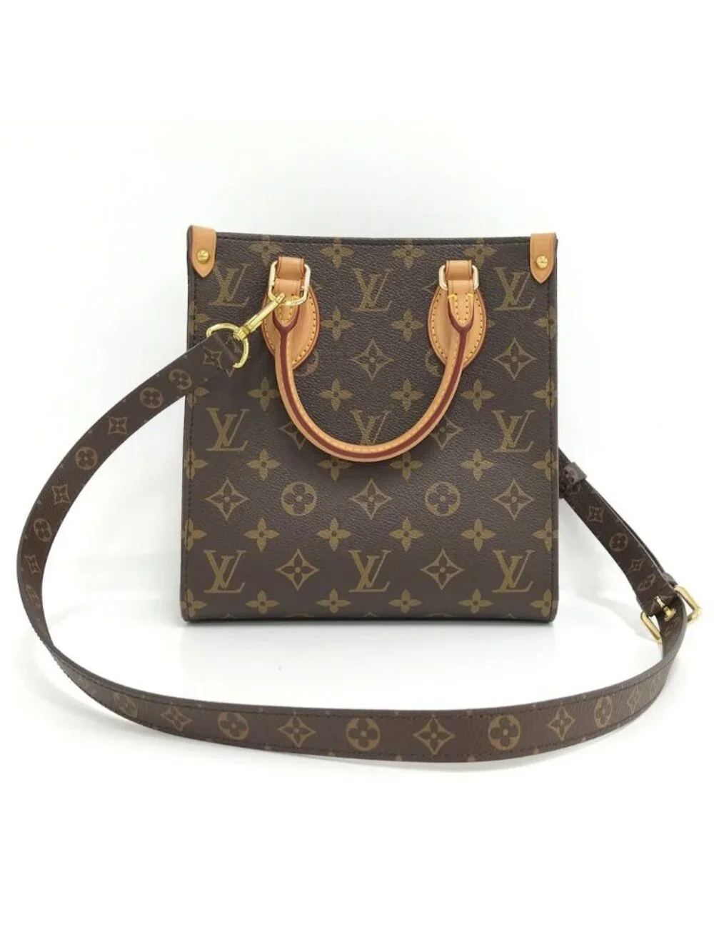 Louis Vuitton Sac Plat BB Monogram Cross Crossbody Bag
